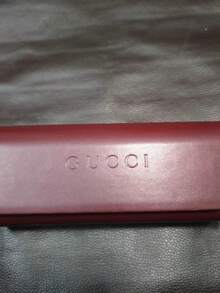 Gucci 1 Premium Luxury Burgundy Leather Glasses Case With Original Gift Box, Stylish High-End Eyewear Storage Protective Case - Burgundy - View 7