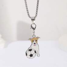 1pc Metal Mini Dachshunds Bulldogs Dog Charm For Jewelry Cute Animal Couple Lovely Keychain Car Keyring Bag Headphone Pendant Bracelet Necklace Char - Multicolor - View 5