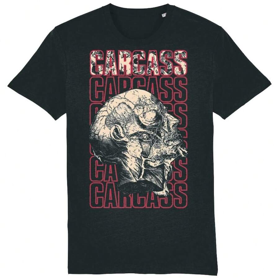 Camiseta unisex, Camiseta Carcass| Camiseta de banda de death metal| Camiseta de Metal Grindcore - Negro - Ver 1