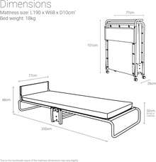 Compact Single Folding Bed With Rebound E-Fibre Mattress Revolution Design Easy Storage For Small Spaces - Cama plegable Revolution Rebound - Ver 2