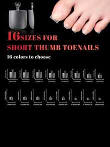 42pcs Clear French Nail Tips, Square Prefabricated Thickened False Toenail Extension Tips, Full Cover Acrylic Material DIY Manicure - Clear - View 4