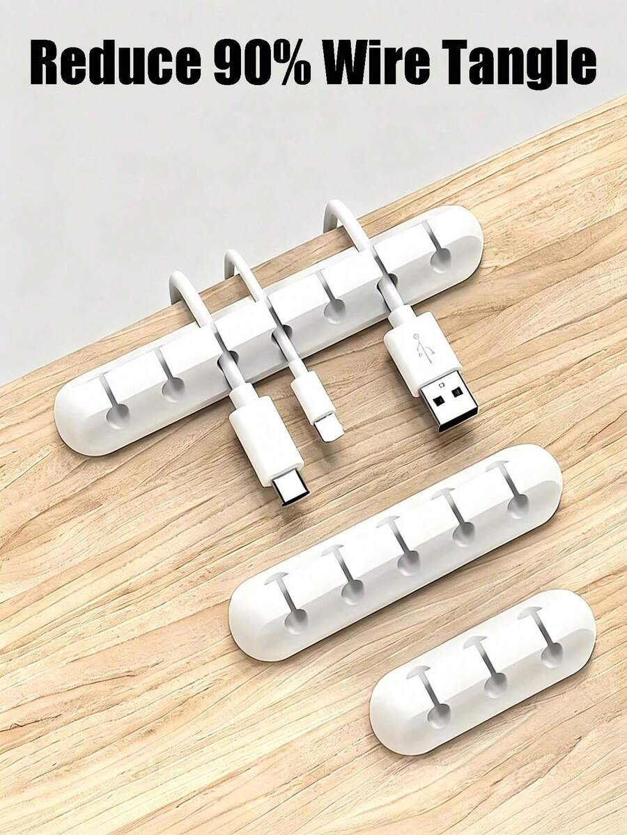 Self-Adhesive Silicone Cable Organizer Clips, Desk Management Clips, Suitable For Power Cords, Mouse Cables, Earphone Cables, Phone Charging Cables, USB Cables, Suitable For Desks, Cars, Homes And Offices