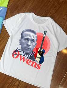 Buck Owens Singned T Shirt White Size S M L 234XL - 白色 - 查看 1