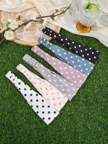 1pc French Vintage Polka Dot Headband, Wide Elastic Hairband, Vacation/Street Style/Daily Versatile Hair Accessory - Multicolor - View 3