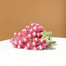 SIQIZHOU 1pc Enamel Jewelry Box, Home Decor, Grape Pattern, Metal Material, Suitable Gift For Girls, Small Decorative Item, Used For Storing Earrings, Rings, Jewelry, Home Decoration. - Pink - View 11