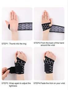 1pc Adjustable Sports Fitness Badminton Yoga Elastic Lightweight Wristband - Multicolor - View 8