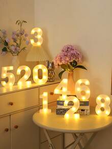 16cm 白色發光 A-Z LED 字母燈,電池供電,臥室裝飾字母夜燈,婚禮裝飾,生日派對裝飾,女孩房/兒童房裝飾字母燈,節日居家酒吧裝飾字母燈,字母燈 - 白色 - 查看 4