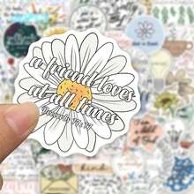 50pcs Bible Verse Stickers, Cartoon Graffiti Decorative Stickers, Suitable For Laptop, Water Bottle, Luggage, Helmet, Skateboard, Stationery, Motorcycle - A - View 3