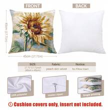4 piezas Fundas de cojín con estampado de ilustración de pintura al óleo de girasol [Inserto de cojín no incluido], 45*45cm/50*50cm/40*40cm, Bendice este hogar & El amor vive aquí Cita cálida [Impresión de un solo lado] Fundas de cojín estilo floral abstracto Decoración de habitación, Decoración del hogar, Decoración de dormitorio, Artículos de decoración de habitación para sofá, cama, sala de estar, dormitorio, coche, oficina, decoración de hotel Fundas de cojín para todas las estaciones Apto Regalo perfecto para familiares y amigos - Multicolor - Ver 3