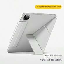 適用於 iPad Pro 13 吋 M5 M4 2026、Air 11 M2 10.9、Air 第 5 代/第 10 代/第 11 代 A16 2025 M3、Air 13，強力磁吸超薄三折立式保護殼，支援 Pencil Pro 與 Pencil - Gray Y - 查看 8