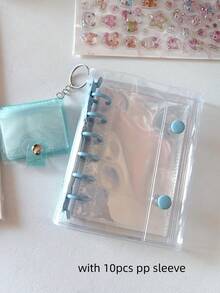 多色6孔活頁收納本，透明PVC貼紙與小卡整理冊，含10頁PP內頁 - 1套 - 查看 7