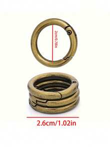 10 buah Carabiner O-Ring Pegas Paduan Seng - Gantungan Kunci Bulat Putih, Cocok untuk Aksesoris DIY, Tas Tangan, dan Kalung Anjing - MultiWarna - View 15