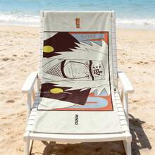 Naruto Jiraiya Printed Quick Dry Microfiber Beach Towel For Beach Vacation And Outdoor Sports - A - View 2