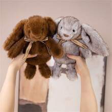 18cm/7.08inch Scented Bow-Tie Long-Eared Rabbit Plush Toy, Soft And Fluffy Stuffed Animal, Suitable For Room Decoration, Children's Birthday Gift, Holiday Gift For Family And Friends, Thanksgiving, Christmas. - Multicolor - View 7