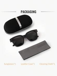 VOGGY Fashion Minimalist Retro Oversized TR90 Polarized UV400 Sunglasses, Unisex Sports Driving Outdoor Fishing Travel Party Decoration Prop Gift - Multicolor - View 10