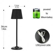 LED Premium Touch Control Tall Table Lamp, USB-C Charging Port, 3-Color Stepless Dimming, Touch Control, Smart Lighting, Bedside Night Light, Height Adjustable, Metal Body - Modern Mushroom Lampshade Design, Suitable For Home Decor, Living Room, Patio, Dining Room, Bar - Tall Lamp - View 11