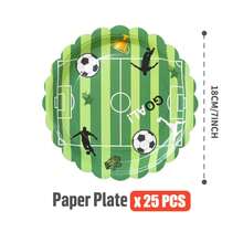 100/55/25/10pcs Soccer Party Tableware Supplies, 7/9 Inch Disposable Paper Plates, Paper Cups And Napkins, Party Tableware For Boys Sports Theme Birthday Party Decorations - Multicolor - View 8