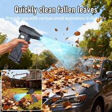 Powerful Turbo Fan, Portable Leaf Blower And Snow Blower, Ultra-Strong Turbo Fan, Brushless Motor Turbo Fan, Type-C Rechargeable Battery With Long Battery Life, Equipped With 3 Nozzles, Built-In 2 X 3000mAh Lithium Batteries, Suitable For Dust Removal And BBQ Charcoal Use, High Power Mode For Home Computer Case, Keyboard, Car Windshield, Leaf Blowing, Snow Removal, Etc., Must-Have For Car Owners - Powerful Turbo Fan [including the Main Unit and 3 Nozzles] - View 10