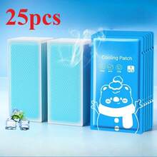 25pcs Fast Cooling Patches - Long-Lasting Gel Material, Suitable For Summer, Daily Use And Elderly Care, Essential Summer Product, Disposable Cooling Cold Compress Patches - Ice Pack, Soothing Patch, Skin-Friendly Material, Icy Design - View 5
