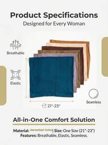 No Tight Stretch Hijab Base Cap, Lightweight Breathable Non Marking Inner Hair Wrap, Comfort Turban For Islamic Ladies All Day Wear - Multicolor - View 4
