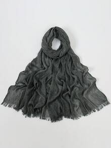 1pc Women's Solid Color Modal Fabric Pleated Tassel Scarf, Casual Daily Headscarf, Sun Protection & Warmth Shawl Scarf Suitable For Dresses - Multicolor - View 22
