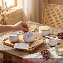 46PCS/Set Candle Making Kit: Features 2.5-Ounce White Tin Candle Containers With Wood-Grain Lids. Versatile For Use In Home Decor, As Candy Tins, Storage Boxes, And More; Perfect For Handmade Candle Crafting. Constructed From Durable Metal. - 6 Empty Candle Jars + 40 Candle-making Accessories - View 10