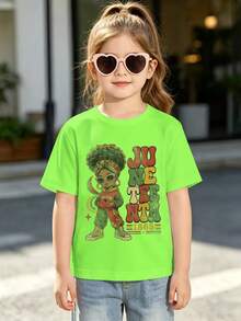 Camiseta de secado rápido para niños, diseño vintage de celebración del Día de la Libertad de los Afroamericanos de 1865 - Adecuada para niños y niñas - Camiseta ligera de manga corta para v - Gris - Ver 2
