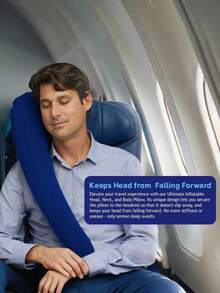 1pc Foldable Travel Pillow, Lightweight And Portable, Suitable For Car, Airplane, Cruise Travel - First Neck Pillow With Arm Strap! Supports Head, Body And Arms, Provides Inclined Support. Create A Perfect Balanced Sleep System Anytime, Anywhere! - Multicolor - View 6