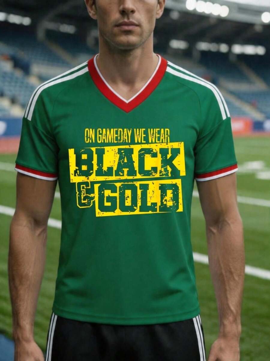 Camiseta de hombre con estampado digital 3D, transpirable, de talla grande, manga corta, cuello corto, ropa deportiva elegante, adecuada para uso casual y de ocio, cómoda y transpirable, de - Verde - Ver 1
