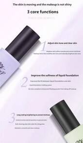 Clio 遮瑕乳 CC 霜 提亮膚色 遮瑕 長效滋養 修容霜 韓國化妝品 底妝霜 30ml/1.05oz 二合一隔離霜+妝前乳 - 紫色 - 查看 7