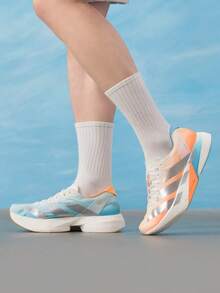 Adidas ADIZERO ADIOS PRO 4 轻便缓震休闲户外跑步鞋 KH6360，男女通用 - 亮白/深黃/天藍 - 查看 3