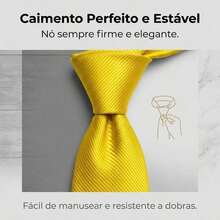 A Matte Twill Tie, A Versatile Tie Suitable For Work, Interviews, And Weddings. - 黃色 - 查看 5