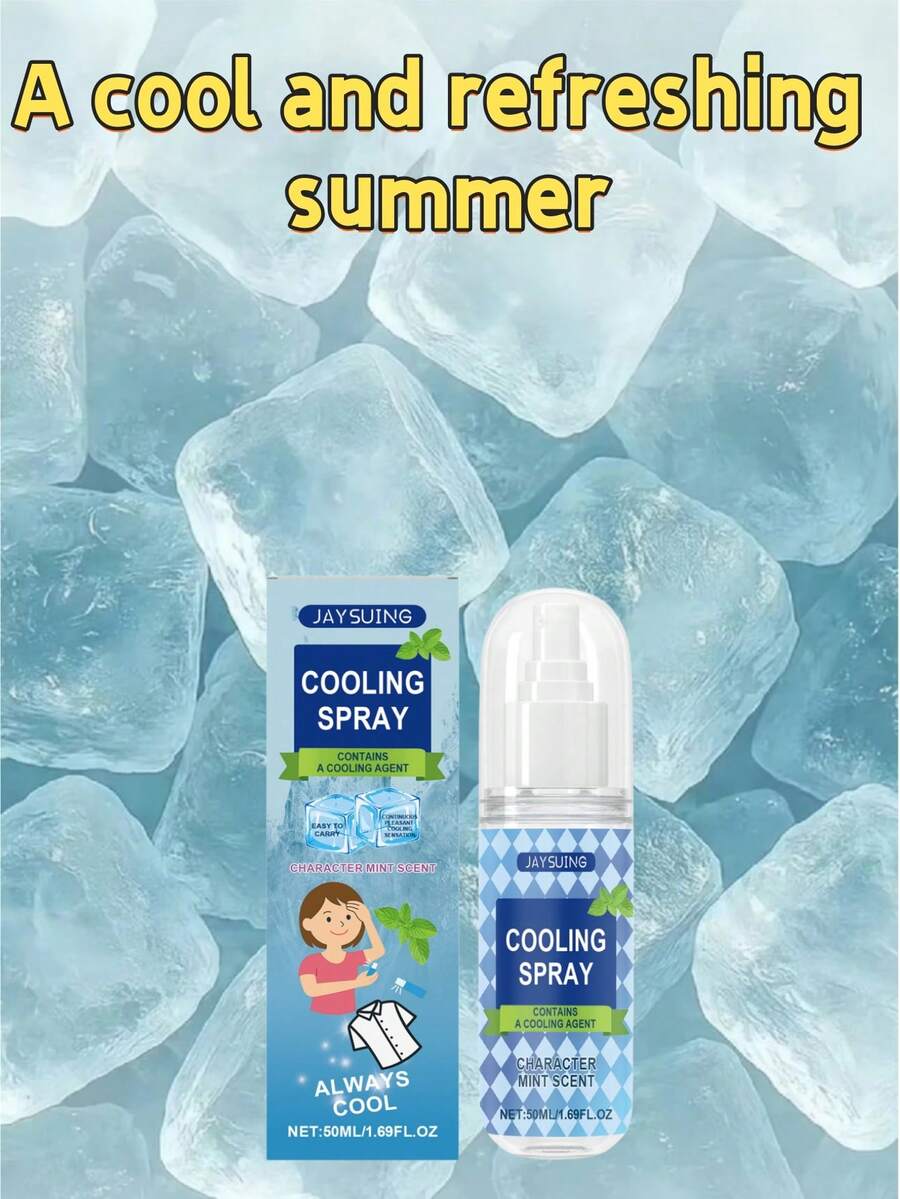 Summer Instant Cooling Body Spray Portable Refreshing Chill Mist Long Lasting Heat Relief Spray For Outdoor Workout Travel Daily Skin Care