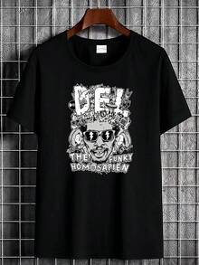 Men T-Shirts - 黑色 - 查看 1