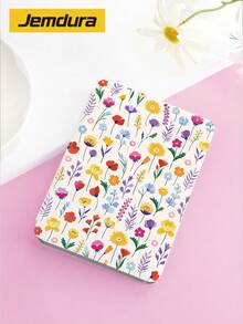 彩色花卉印花圖案 適用於 Kindle NK 11/Ko-Bo/Kindle Youth Edition/Kindle Paperwhite 5, Kindle 2024 保護殼/平板電腦三折立式保護套，具備自動喚醒/睡眠功能，輕巧便捷，完美貼合保護您的閱讀設備，適合兒童禮物/家庭禮物 - 彩色 - 查看 1