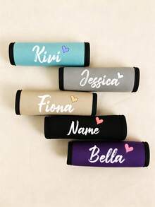 Customized Name Luggage Handle Cover, Personalized Embroidered Text Luggage Handle Cover, Personalized Luggage Handle Cover, Multifunctional - Multicolor - View 5