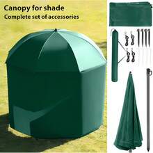 Sombrilla, soporte y base para exterior - verde - Ver 2