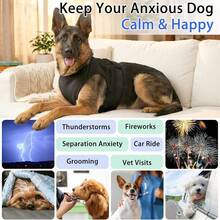Dog Anxiety Vest, Sleeveless Calming Jacket | Adjustable Chest And Belly Wrap Design, Suitable For Most Small Dogs, Soft And Lightweight, Easy To Wear, Relieves Anxiety, Fear Of New Environments And Social Stress - Black - View 6