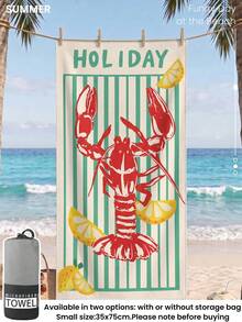 1pc Beach Towel, Beach Essential, Vacation & Bathroom Decor, Super Absorbent, Suitable For Bathroom, Swimming, Fitness, Yoga, Soft Microfiber, Lightweight & Portable, Windproof, Sun Protection, Sandproof, Summer Travel - Multicolor - View 2