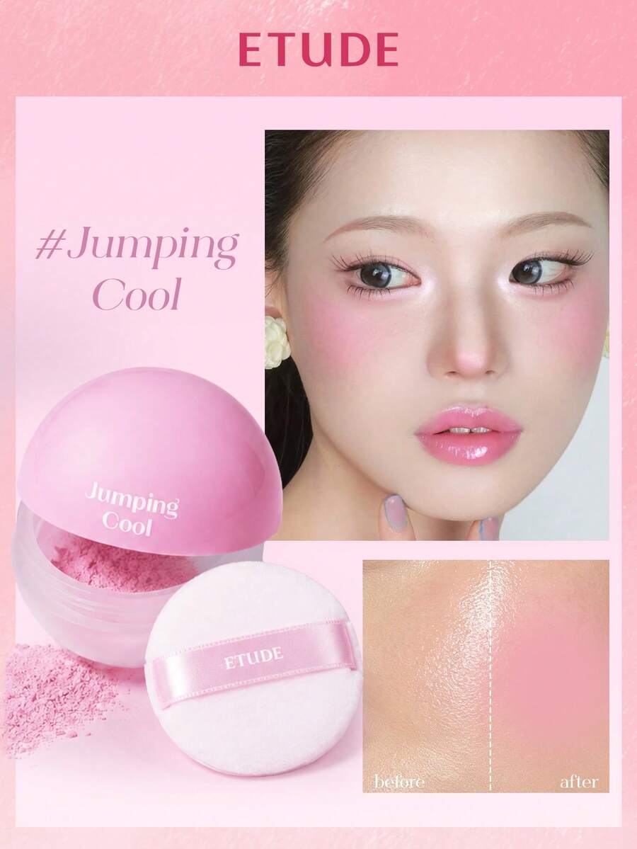 Etude House Air Mousse Blusher - Soft As Cloud Blush Color, Long-Lasting Natural Blush