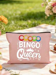 "Bingo" Buchstaben-Muster Reise-Kulturbeutel, Cartoon Spaß Multifunktionale Segeltuchtasche, Ladegerät Aufbewahrungstasche, Reise-Make-up Essential Tasche: Damen Reise-Essential Tasche, Unisex Reißverschluss Tasche, Kosmetik, Make-up und leichte Reise-Essentials, perfekt für Teenager, Geburtstag und Reise-Accessoires, Feiertagsgeschenk, Muttertagsgeschenk - Verschiedenfarbig - Übersicht 9