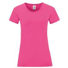 Fruit Of The Loom Womens/Ladies Iconic 150 T-Shirt - 紫紅色 - 查看 1