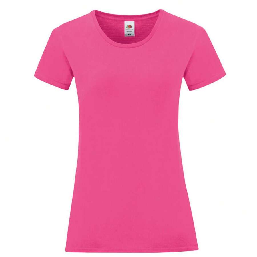 Fruit Of The Loom Womens/Ladies Iconic 150 T-Shirt - 紫紅色 - 查看 1