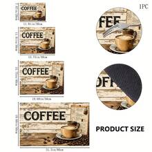 1 pieza Alfombrilla absorbente con patrón de café, alfombrilla decorativa para cafetera de cocina, bandeja de goteo hecha a mano para cafetera, alfombrilla de suelo de cocina, alfombrilla de mesa, alfombrilla de secado de platos para encimera de cocina, alfombrilla de desayuno, bandeja de goteo resistente al calor con respaldo antideslizante, bandeja de goteo de tierra de diatomeas, oculta manchas, bandeja de goteo de cocina súper absorbente, alfombrilla de escurridor de platos fácil de limpiar, perfecta para cocina, mesa de comedor, cafetería, bar, vacaciones, fiesta, decoración del hogar, regalo de vacaciones - Multicolor - View 5