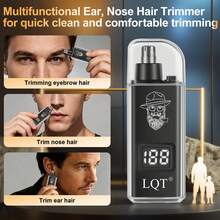 LQT Professional Hair Cutting Tool Kit (5pcs/4pcs/3pcs/2pcs), Cordless Hair Clipper Set, Beard Trimmer, Razor And Ear/Nose Hair Trimmer, USB-C Charging, With Limit Combs, Suitable For Personal, Home And Barber Use, Ideal Men's Gift, Father's Day Gift - View 10
