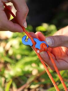 10 piezas Hebillas de aleación de aluminio para camping al aire libre, ajustador de cuerda de tienda de campaña, hebilla de cuerda de viento en forma de S - hebilla de cuerda - Ver 5