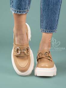Women Loafers Shoes - 駝色 - 查看 3