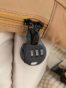 Mini Combination Lock, 3-Digit Resettable Password, Suitable For Suitcases, Backpacks, Lockers, Etc., Universal Type - Easy-To-Use Combination Dial And Key Lock, Suitable For Home And Travel Use. - Multicolor - View 4