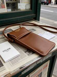 Celine Portable Glasses/Fashion Glasses Protective Pouch, Suitable For Daily And Travel Use, Highly Durable - Mocha Brown - View 4