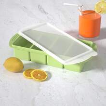 Silicone Freezer Tray With Lids FoodMold Large Storage For Sauce Leftovers Reusable Kitchen Gadget - Black-4 Grid - View 12